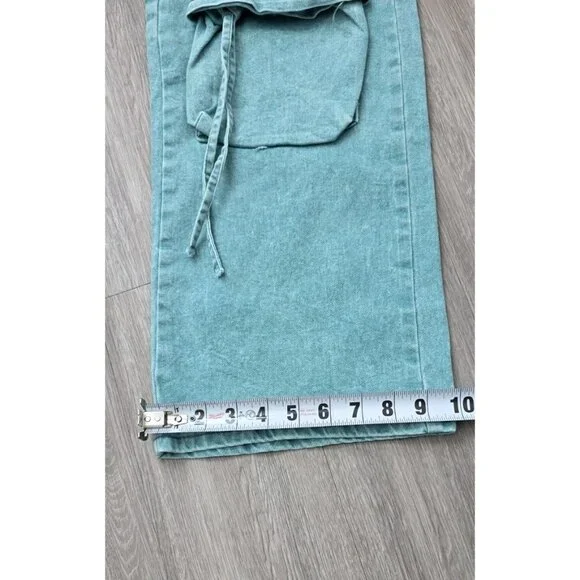 VIP Jeans Teal Green Cargo Straight Leg Size 9 29W - Picture 7 of 14